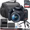 Canon EOS Rebel T7 (2000D) DSLR Camera w/EF-S 18-55mm f/3.5-5.6 is II Lens + Camera Case + 64GB Memory + Deluxe Starter Kit + Hand Grip Stabilizer Tripod + More (15pc Bundle) (Renewed) view 1