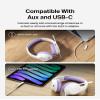 Belkin SoundForm Inspire Wired Over-Ear Headset for Kids, Online Learning & Travel w/Built-in Boom Mic, 85dB Safe Volume Limit - USB-C & 3.5mm - Compatible w/iPhone, iPad, Galaxy & More - Lavender view 2