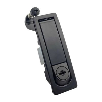 QXCIVR MS606 Metal Box Button Bounce Lock Air Compressor High Pressure Boiler Locks Cabinet Lock(Chrome no Key)