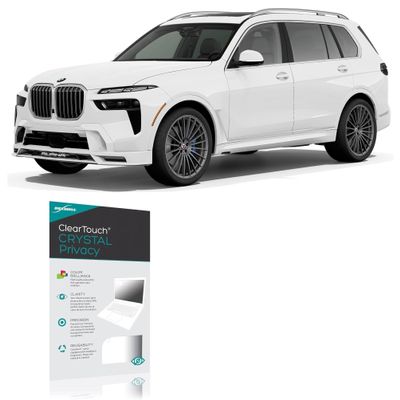 BoxWave Screen Protector Compatible with BMW 2025 X7 Alpina XB7 Infotainment Display (14.9 in) - ClearTouch Crystal Privacy (2-Pack), Privacy Screen Protector Flexible Film Clear