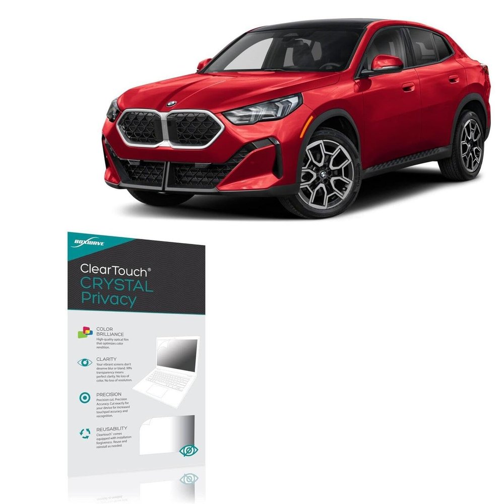 BoxWave Screen Protector Compatible with BMW 2025 X2 xDrive28i Infotainment Display (10.7 in) - ClearTouch Crystal Privacy (2-Pack), Privacy Screen Protector Flexible Film Clear