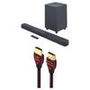 JBL BAR-500 5.1ch Soundbar and Subwoofer with MultiBeam and Dolby Atmos and a WireLogic Ruby 8ft Ultra High Speed 4K-8K-10K HDMI Cable w/UHD, HDR, VRR & eARC (2022) view 1