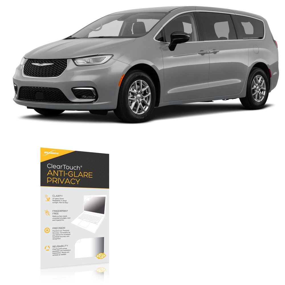 BoxWave Screen Protector Compatible with Chrysler 2025 Pacifica Infotainment Display (10.1 in) - ClearTouch Anti-Glare Privacy (2-Pack), Privacy Screen Protector Flexible Film Anti-Glare
