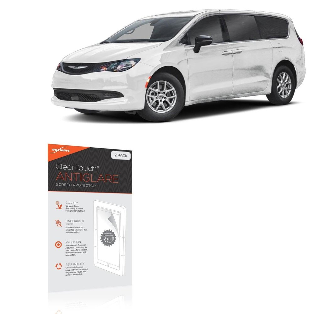 BoxWave Screen Protector Compatible with Chrysler 2025 Voyager Infotainment Display (10.1 in) - ClearTouch Anti-Glare (2-Pack), Anti-Fingerprint Matte Film Skin