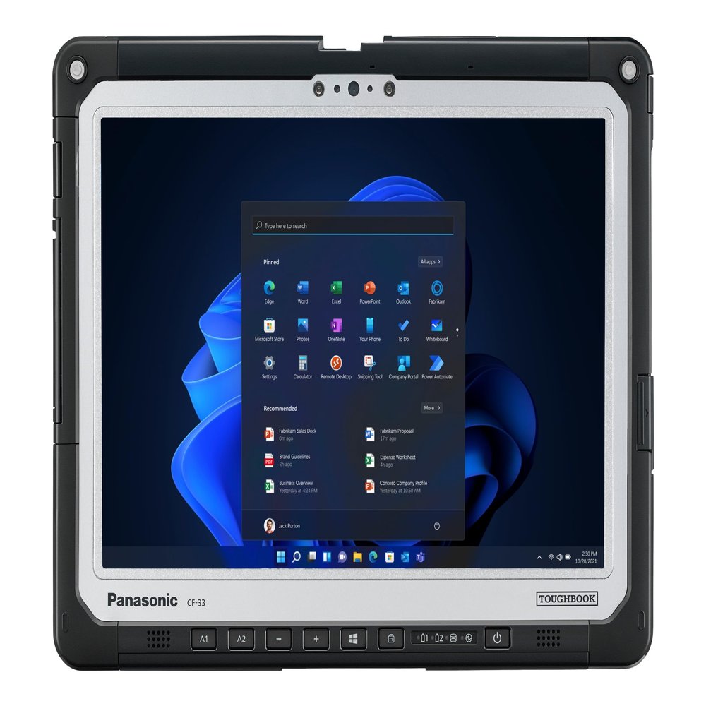 Panasonic Toughbook 33 MK1 Rugged Tablet, i5-7th Gen, 12-Inch QHD 2160x1440 Touchscreen Display, 8GB DDR3 RAM, 256GB SSD, Windows 11 Pro, 2 New Batteries Included (Renewed)