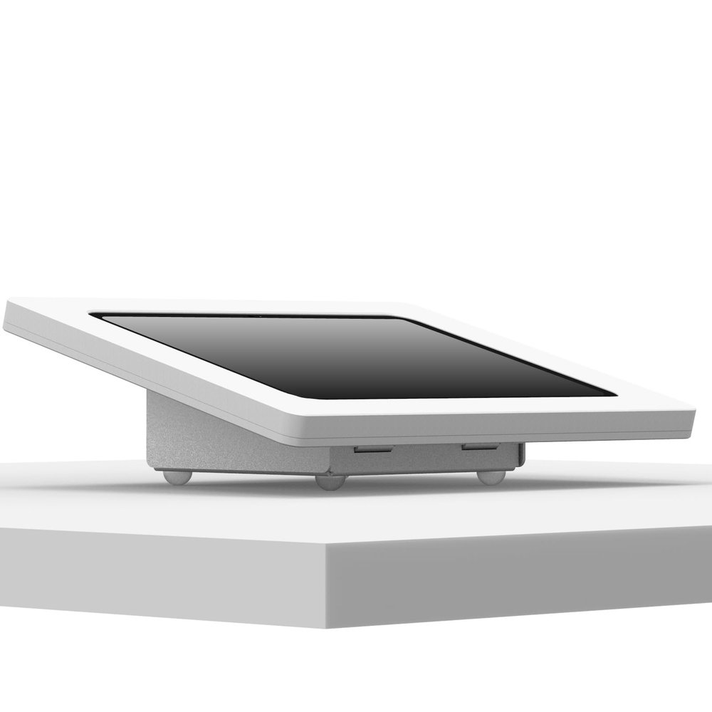VidaMount White Enclosure and Fixed Tilted 15 Desk/Surface Mount [Bundle] Compatible with iPad 10.9" (10th Gen) & iPad 11" (A16)