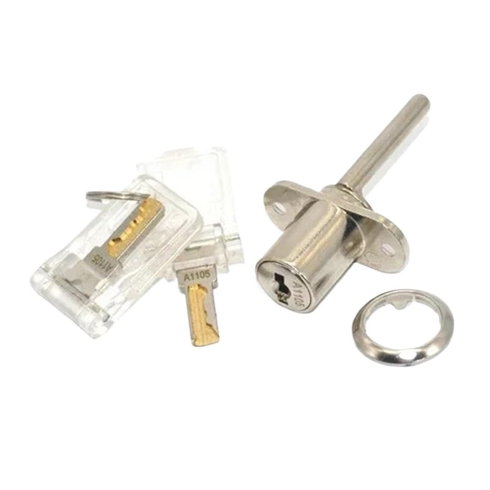 QXCIVR Cabinet Drawer Lock for Mailbox Tool Box File Cabinets with 2 Folding Keys DIY Furniture Hardware H(56905 Pack of 1)