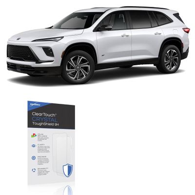 BoxWave Screen Protector Compatible with Buick 2025 Enclave Ultrawide Display (30 in) - ClearTouch Crystal ToughShield 9H (2-Pack), Clear 9H Tough Flexible Film Screen Protector