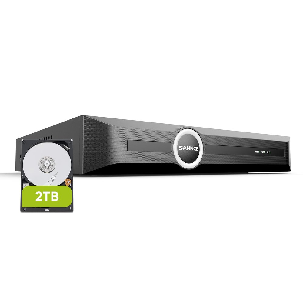 SANNCE 6MP NVR for PoE Home Security Camera System with 2TB HDD,S+265 Tech,Up to 6TB Storage,Smart Playback,Remote Access,24/7 Recording,for Home Business Surveillance