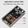 20Gbps Dual Bay Type-C USB3.2 GEN2X2 Hard Disk Enclosure Support 2230, 2242, 2260, 2280 view 2