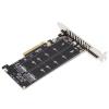 2 X4 Full Channel NVMe SSD, PCIE 3.0 4.0 M Key Adapter Card NVMe SSD to PCIE X8 for Hard Drive Expansion, PH45 M.2 Adapter, Upgrade Your Hard Disk with 2 x 32Gbps (ph45) view 1