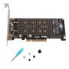 2 X4 Full Channel NVMe SSD, PCIE 3.0 4.0 M Key Adapter Card NVMe SSD to PCIE X8 for Hard Drive Expansion, PH45 M.2 Adapter, Upgrade Your Hard Disk with 2 x 32Gbps (ph45) view 2