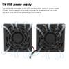 Computer Router Fan, 5V USB Power Cooling Fan with Dust Cover Heat Dissipation Tool for Router view 2