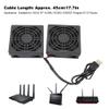 Computer Router Fan, 5V USB Power Cooling Fan with Dust Cover Heat Dissipation Tool for Router view 3