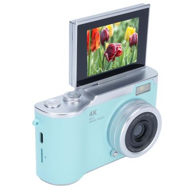 Digital Camera for Photography, 1080P 48MP Vlogging Camera with 2.4 Inch 180 Flip Screen, 8X Digital Zoom Compact Retro Camera (Green)