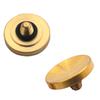 ZZHXSM 2PCS Gold Concave Camera Shutter Buttons 0.43 inch Diameter Gold Pure Copper Plated Buttons for Mechanical Shutter Release Cable Connection to Camera view 1