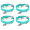 0.66ft/0.2m LC LC Multimode Fiber Patch Cables MMF, MM OM3 Fiber Optic Cable Duplex, 50/125m 10G/40G/100G LSZH (4pack),  view 1