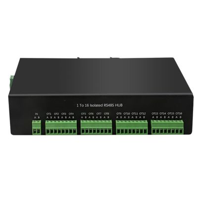 16-Port 485 Hub 1 RS485 Splitter Docking Station Industrial Grade OIptically Isolated Hub Way Conmmunication