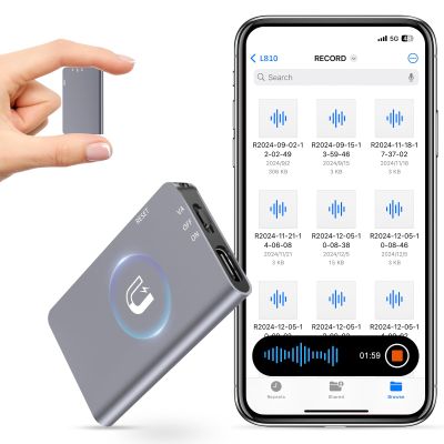 128GB(1520Hour) Magnetic Digital Voice Recorder - Voice Activated Recorder with AI-Intelligent Triple Noise Reduction - Audio Recorder Device for Lectures Meetings Interviews