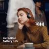 okcsc Classic On-Ear Headphones, Retro Style, BT Wireless Retro Headphones, Ultra Lightweight Retro Headsts/Bullt-in Mic/40mm Class Composite Film/BT 5.3 & Wired Two Connection Modes, BT/Black view 4