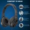 Cowyawn Over Ear Headphones Wired, 3.5mm Foldable Wired Headphones with Microphone, Volume Control, HD Stereo Sound, Lightweight Headphones for Adult/Teens/Chromebooks/Laptop/Computer/Tablets, Black view 3