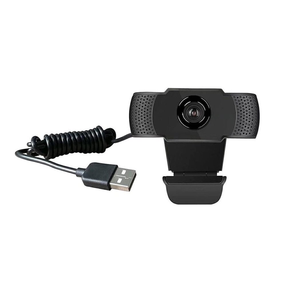 GHJKLZNMRU Web Camera USB Webcam 1080P Web Camera with Microphone for PC HD Web Cam Computer Camera for Laptop Online Teaching for Twitch Streaming for Gaming Video Calling Recording (Color : Black)