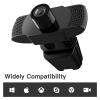 GHJKLZNMRU Web Camera USB Webcam 1080P Web Camera with Microphone for PC HD Web Cam Computer Camera for Laptop Online Teaching for Twitch Streaming for Gaming Video Calling Recording (Color : Black) view 3