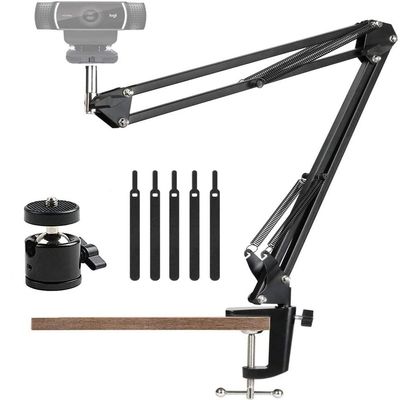 Web Camera Desktop Webcam Tripod Stand with Stabilizer Suspension Boom Scissor Arm Web Camera Stands for Web Cam C922 C930e C920 for Gaming Video Calling Recording (Color : Type 2)