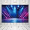 Leowefowa Music Stage Background 12x8ft Spotlight Music Party Backdrops for Photoshoot Neon Lights Tunnel Photography Backdrop 80 90's Theme Photo Props Let's Glow Neon Backdrops for Parties Vinyl view 3
