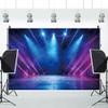 Leowefowa Music Stage Background 12x8ft Spotlight Music Party Backdrops for Photoshoot Neon Lights Tunnel Photography Backdrop 80 90's Theme Photo Props Let's Glow Neon Backdrops for Parties Vinyl view 4