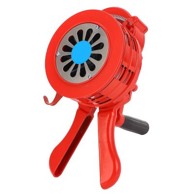 Handheld Air Raid Siren, Hand Loud Crank 110dB, Portable Manual Siren Emergency Safety, Aluminum Alloy Crank for Homes, Schools, Oil Depots, Warehouses