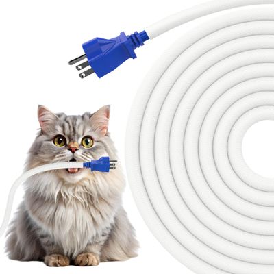 UOMTFAI Cord Protector for 1 Cord 50ft 3/10 Inch, Flexible Cord Protectors from Pets No Chew Cable Management Cable Sleeve, Cable Organizer Cord Cover for USB Power Cords Audio and Video Cord