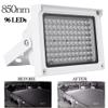 850nm IR Light, 96 LED Infrared Light, IP65 Waterproof IR Illuminator, IR Lights for Night Vision, CCTV Security Cameras, Indoor Warehouse Outdoor Backyard, Range 65.6ft, Angle 60 Degree view 2