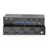 Y0S3QZ1 K@144Hz KVM Switch 2 Monitors 3 Computers 8K@60Hz,HDMI +Displayport Dual Monitor KVM Switch with 4 USB 3.0 Port(EU Power Adapter) view 1