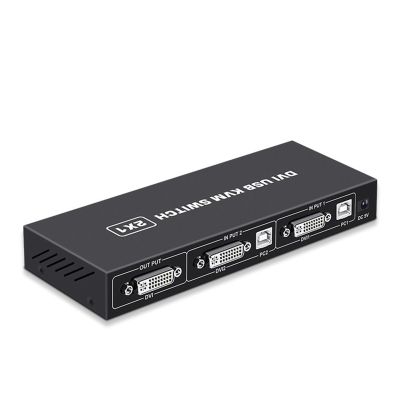 D3LX0Z1 DVI KVM Switch 2-in-1 4K Two Computers Shared USB Keyboard Mouse Print Monitor Multi-Function Switching Screen