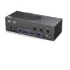 L6AS0F7 2 Displayport + HDMI USB 3.0 KVM Switch 3 Monitors 3 Computers 8K@60Hz 4K@144Hz Triple Monitor KVM with 4 USB 3.0 Ports(with US Plug) view 1