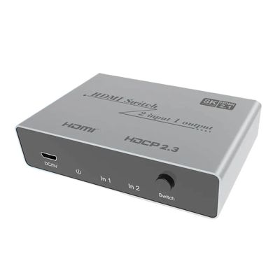 D3LX0Z1 HDMI2.1 8K Switch 2 in 1 Out Display Video Converter 4K 120hz 1080p 60fps HDMI Switch for PS5 PS4 Camera Laptop PC to TV Monitor