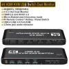 Y0S3QZ1 20pcs 8K HDMI 2.1 KVM Switch Splitter USB3.0 KVM switcher USB 2 in 1 Out Switcher for Computer Monitor Keyboard EDID HDCP 2.3(K3 2X2) view 2