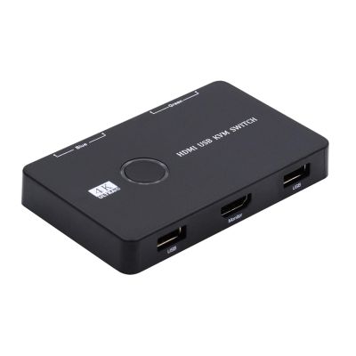 Y0S3QZ1 KVM USB 2.0 & HDMI 4K Switch Selector Dual PCs Sharing Monitor for Mouse Scanner Printer for HDTV USB Port Keyboard