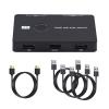 Y0S3QZ1 KVM USB 2.0 & HDMI 4K Switch Selector Dual PCs Sharing Monitor for Mouse Scanner Printer for HDTV USB Port Keyboard view 2