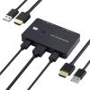 Y0S3QZ1 KVM USB 2.0 & HDMI 4K Switch Selector Dual PCs Sharing Monitor for Mouse Scanner Printer for HDTV USB Port Keyboard view 3