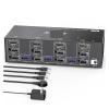 D3LX0Z1 DP/HD KVM Switch 3 Monitors 3 Computers 8K@60Hz 4K@144Hz, HDMI+2 Displayport KVM Switch Triple Monitor for 3 Computer Share(AU Plug) view 1