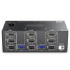 D3LX0Z1 USB 3.0 KVM Switcher 2 Input 3 Output 3 Monitors 2 Computers Switch Support 8K@30Hz 4K@144Hz USB 3.0 Displayport for 2 PC Share(AU Version) view 1