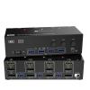 Y0S3QZ1 KVM Switch 3 Monitors 3 Computers, 8K@60Hz 4K@144Hz Triple Monitor KVM, 1 HDMI + 2 Displayport KVM Switch with 4 USB 3.0 Ports(EU Power Plug) view 1