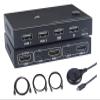 L6AS0F7 HDMI KVM Switch for 2 Computers 1 Monitor, 2 Port KVM Switcher 4K@30HZ, for 2 PC Share HD Monitor Keyboard Mouse Printer view 1