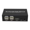 Y0S3QZ1 4K 2x1 HDMI KVM Switch Converter with 4 Port USB Hub with Desktop Controller for Laptop PC Monitor Mouse Keyboard U Flash Drive view 1
