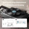 AYZAB Dust Cover Hinges for AT-PL120, AT-LP120-USB, AT-LP60X,at-LP5 and at-LP3 Turntables.Turntables Needle Stylus Brush and Cleaning Brush.Cartridge Headshell Wires. view 4