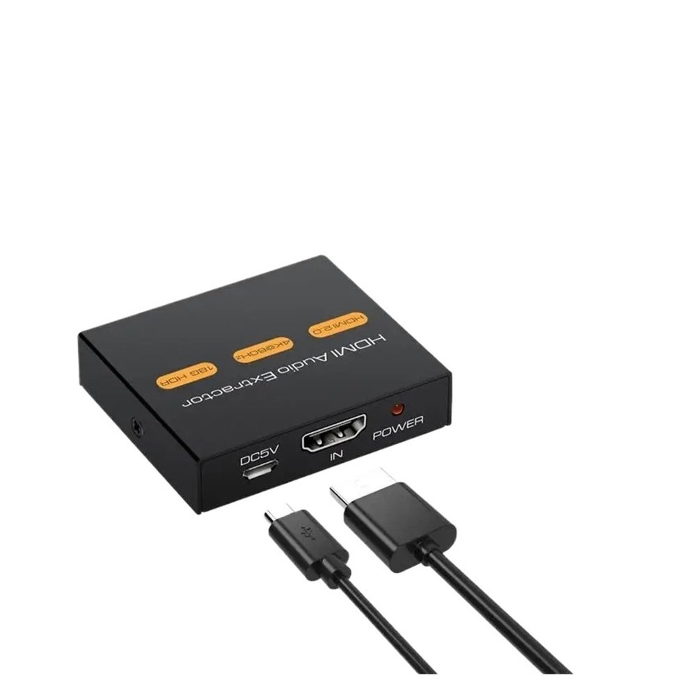 HDMI Separation Audio Extractor Converter Adapter 4K 60Hz HDMI to HDMI 3.5mm Stereo + L/R Audio Extractor Splitter for Xbox PS5