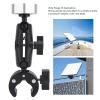 Cryfokt Adjustable Clamp Mount, Portable Mini Mount, Multifunctional Aluminum Alloy Detachable Dual Ball Head Clamp Mount for Mini Satellite Dish, Pole RV Trailer Yacht (Silver) view 4