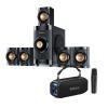 Small Subwoofer Home Theater for TV Surround System 5 Wired Speakers Amplifier 4 inch Woofer Karaoke Machine for Adults view 1